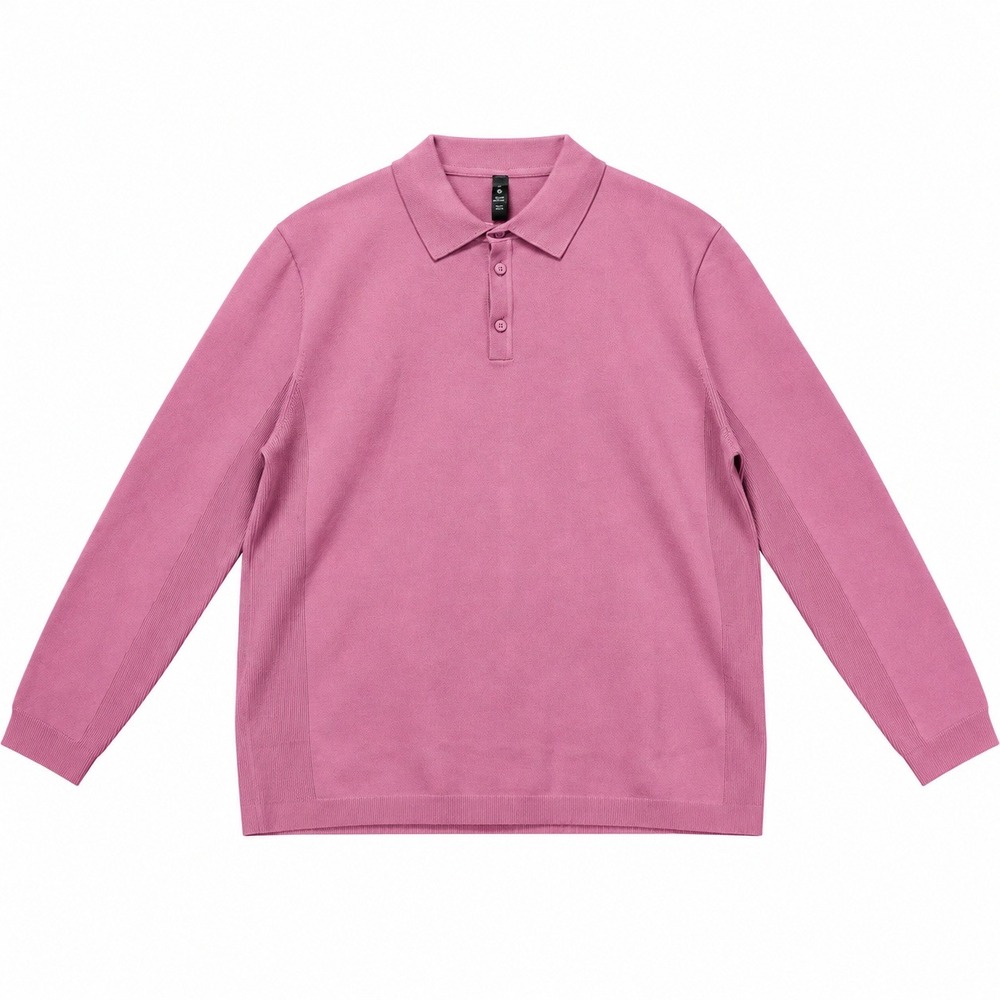NWOT Lululemon Evolution Polo Shirt Mens Large Lavender Solid Long Sleeve Knit